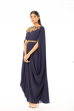 Belted Drape Dress