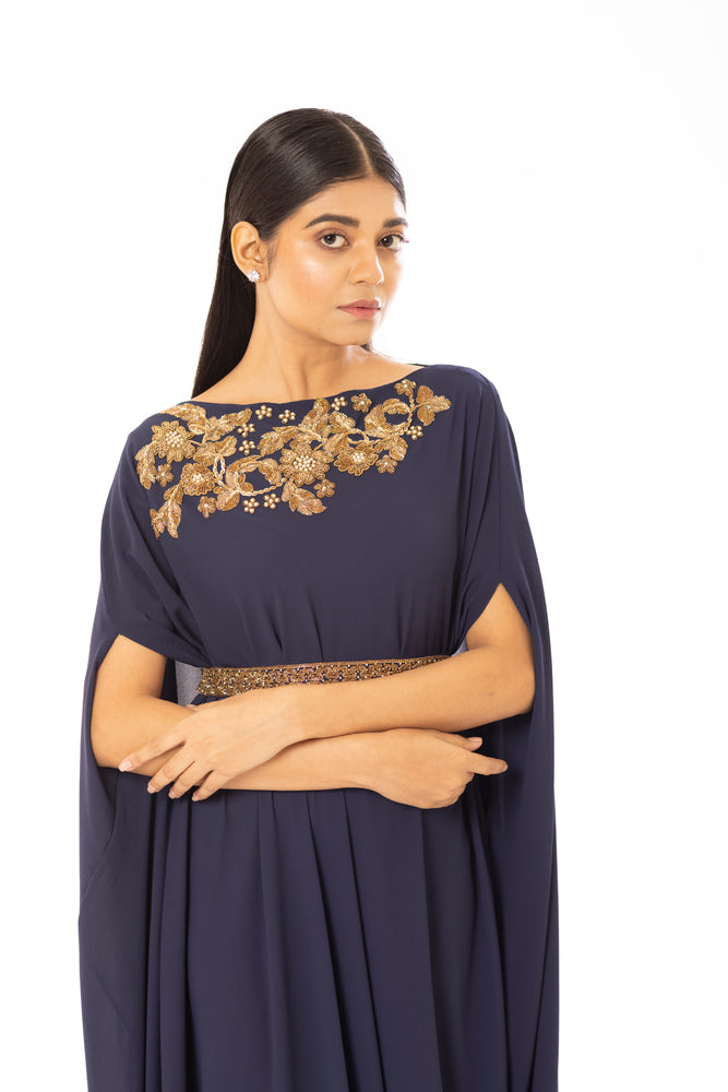 Belted Drape Dress