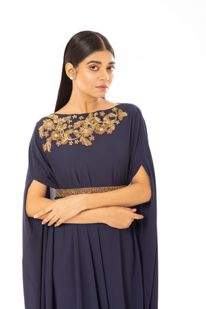 Belted Drape Dress