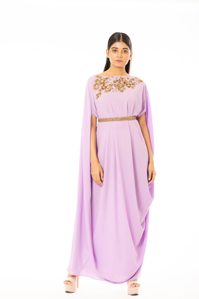 Belted Drape Dress