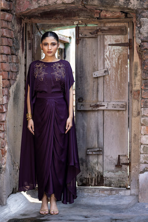 Spiral Embroidered Skirt Set