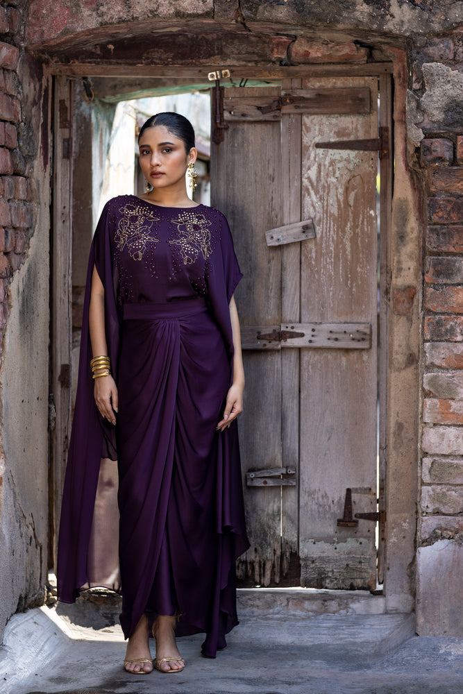 Spiral Embroidered Skirt Set