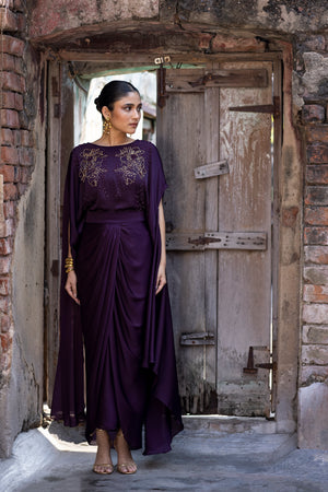 Spiral Embroidered Skirt Set