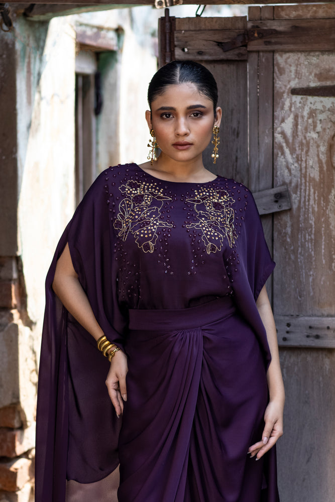 Spiral Embroidered Skirt Set