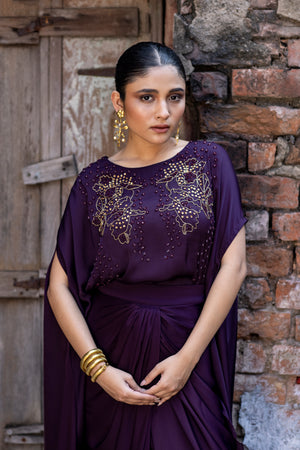 Spiral Embroidered Skirt Set