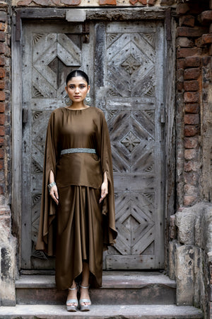 Belted Skirt Set