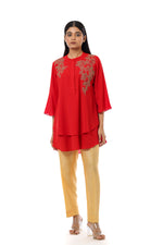 Double Layered Embroidered Top