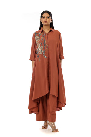 Embroidered Shirt Set
