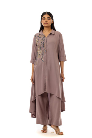 Embroidered Shirt Set