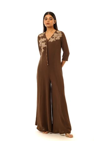 Embroidered Jump Suit