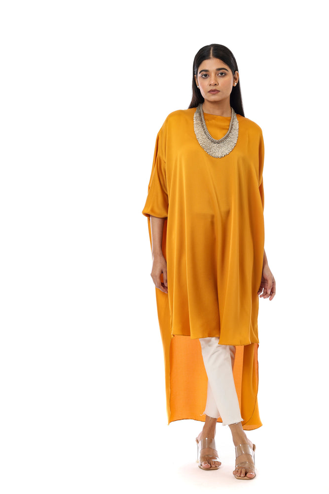 Oversized Fitted-Sleeve Dress