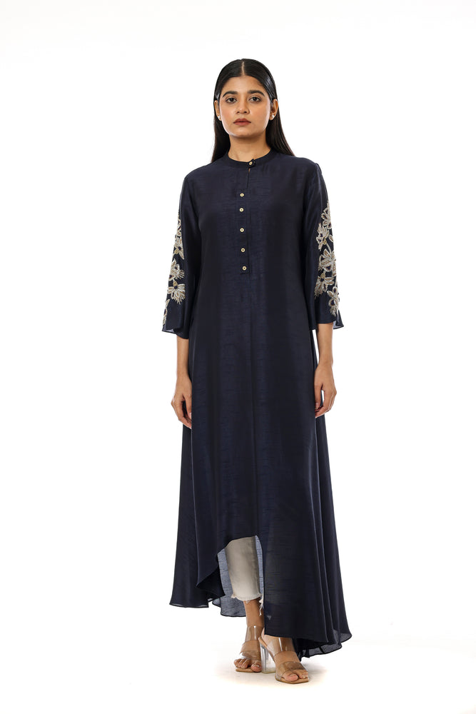 Asymmetric Embroidered Kurta