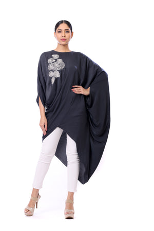 Embroidered Drape Tunic