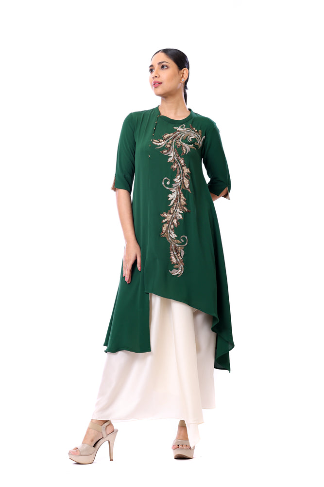 Abstract Cut Embroidered Tunic