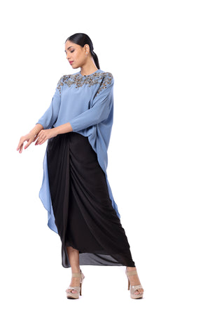 Embroidered cape top