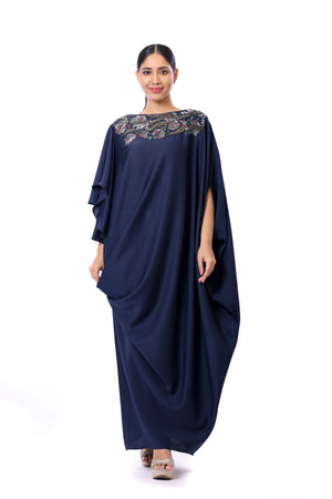 Embroidered Wave Drape