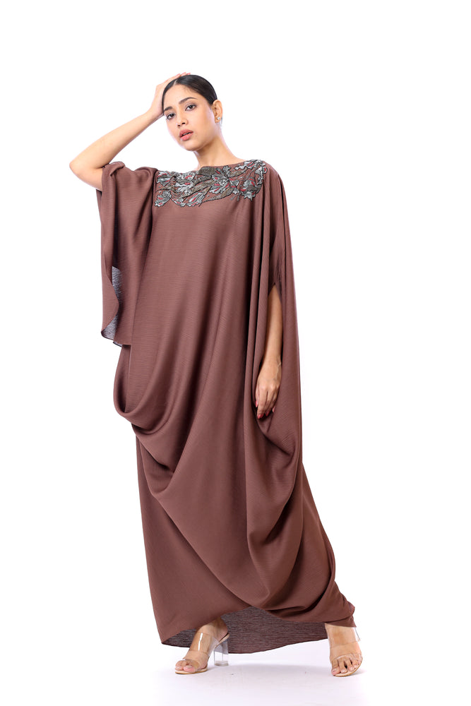 Embroidered Wave Drape