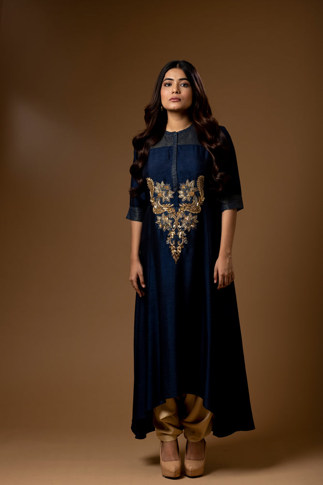 Embroidered High-Low Kurta