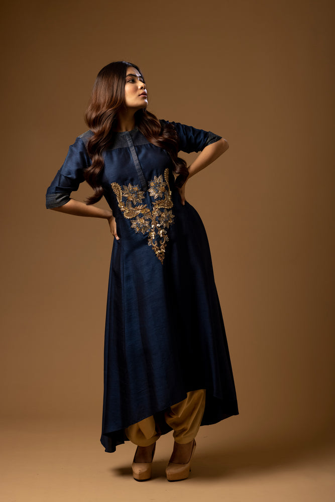 Embroidered High-Low Kurta