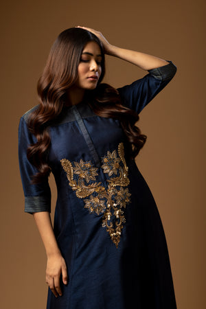 Embroidered High-Low Kurta