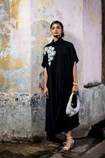 Front Cowl Embroidered Drape