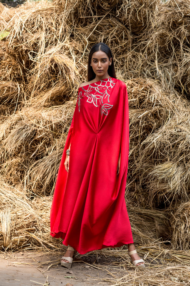 Pleated Drape Dress