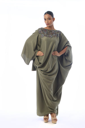 Embroidered Wave Drape