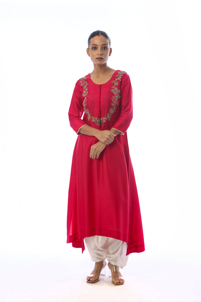 Back & Front Embroidered Kurta