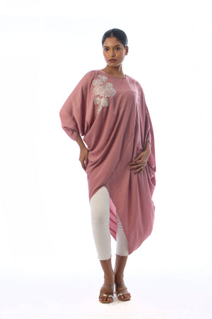 Embroidered Drape Tunic