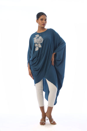 Embroidered Drape Tunic