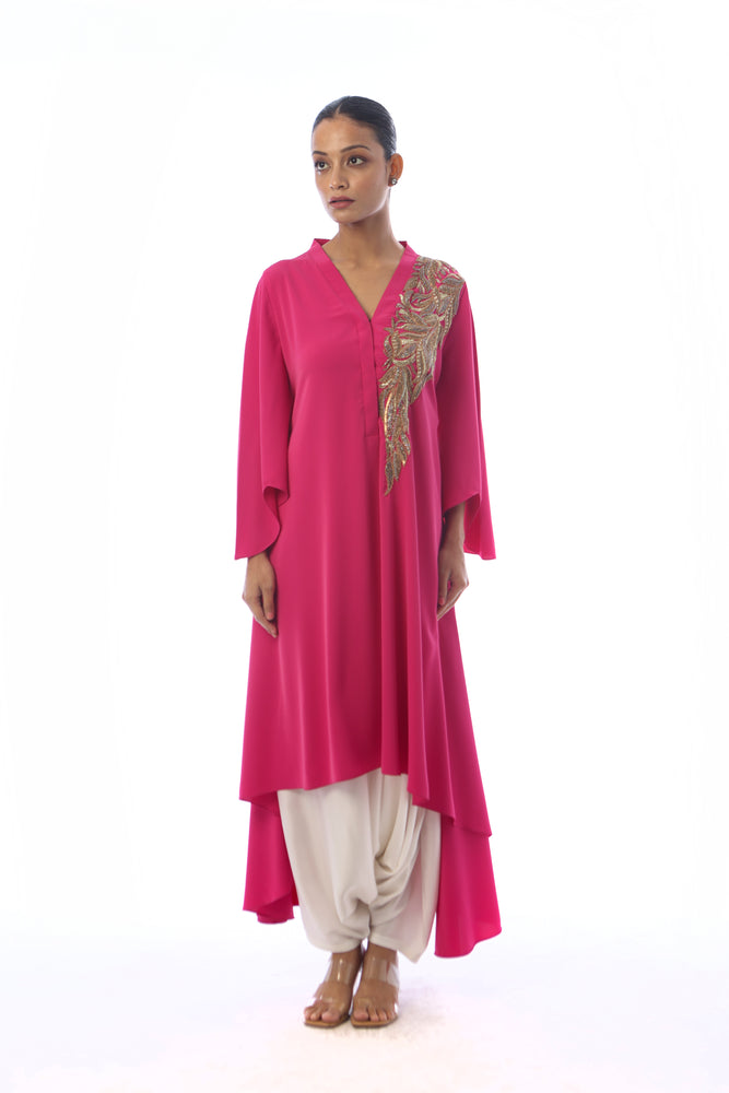 Leaf Embroidered Tunic