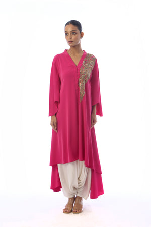 Leaf Embroidered Tunic