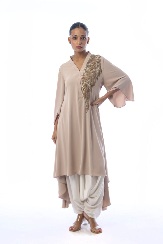 Leaf Embroidered Tunic