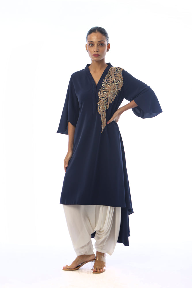 Leaf Embroidered Tunic
