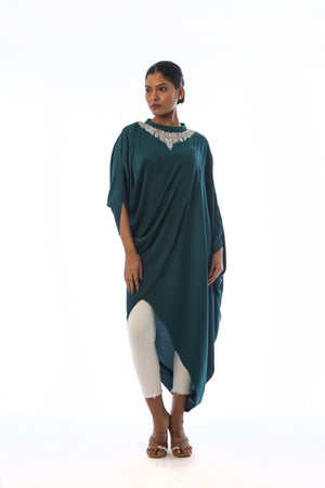 Embroidered Drape Tunic