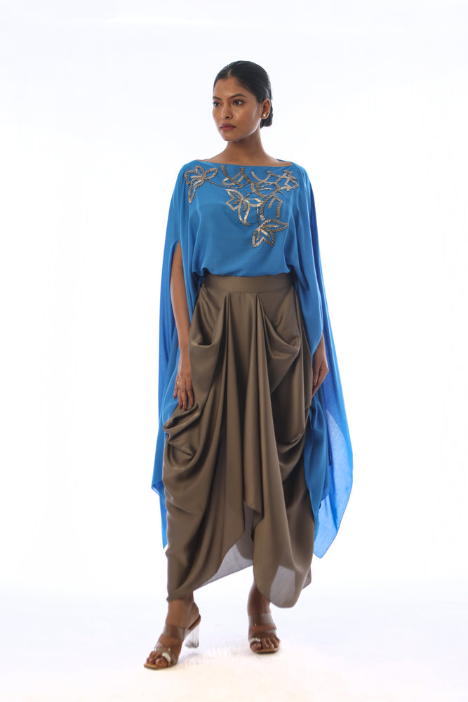 Embroidered Cape Top