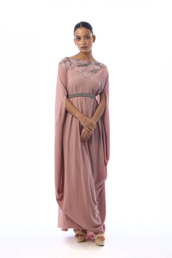 Embroidered Belt Dress