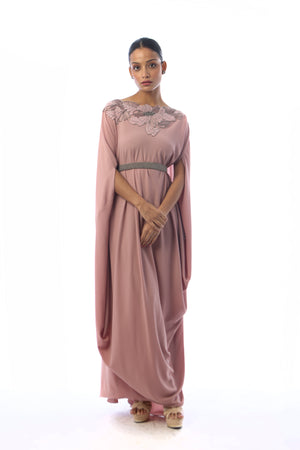 Embroidered Belt Dress
