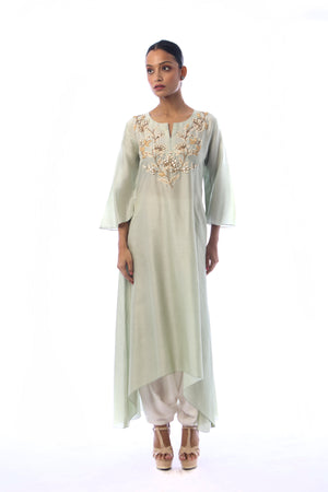 Embroidered High-low Kurta