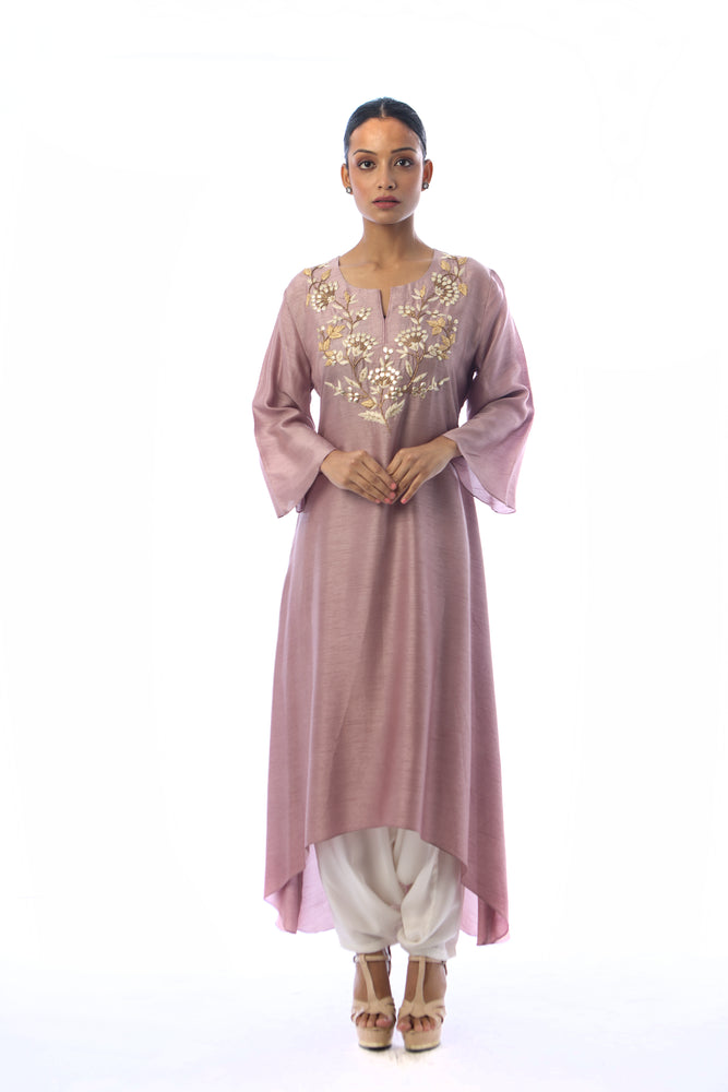 Embroidered High-low Kurta