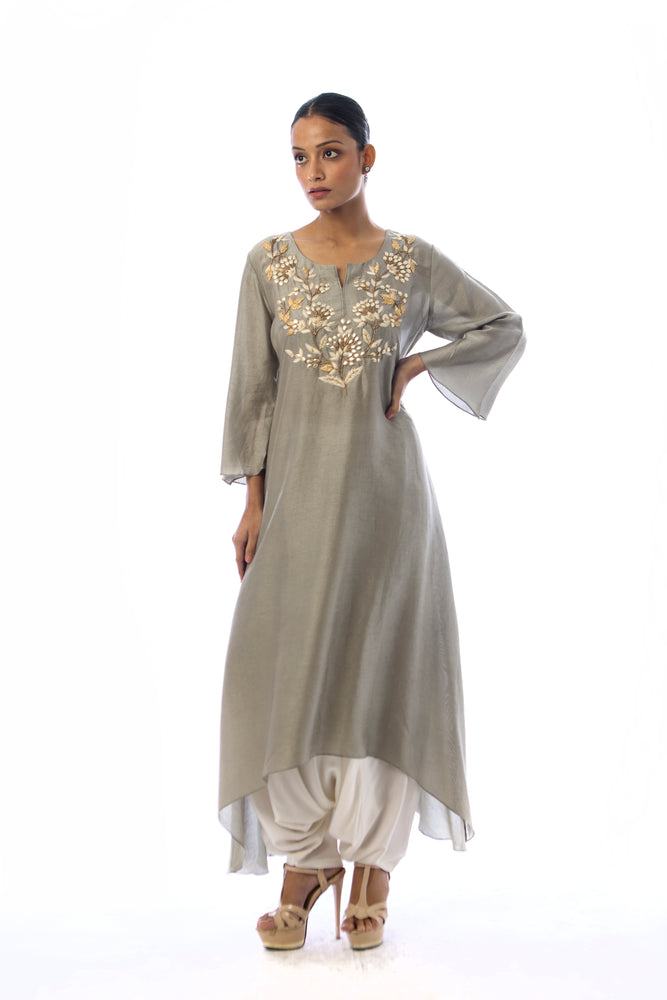 Embroidered High-low Kurta