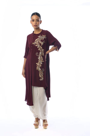 Abstract Cut Embroidered Tunic