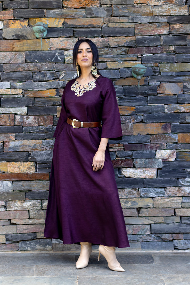 Neck & Back Embroidered Kurta