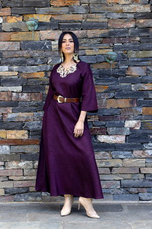 Neck & Back Embroidered Kurta