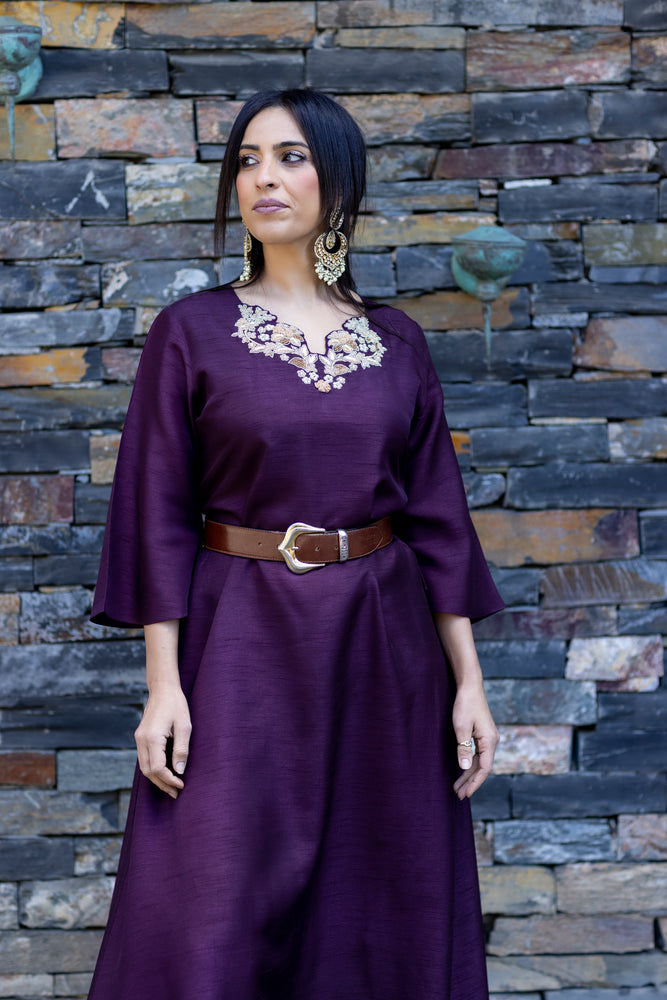 Neck & Back Embroidered Kurta