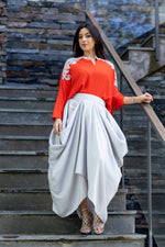 Shoulder Embroidered Top