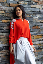 Shoulder Embroidered Top