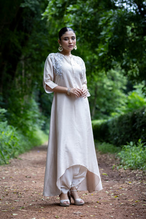 Yolk Embroidered Kurta