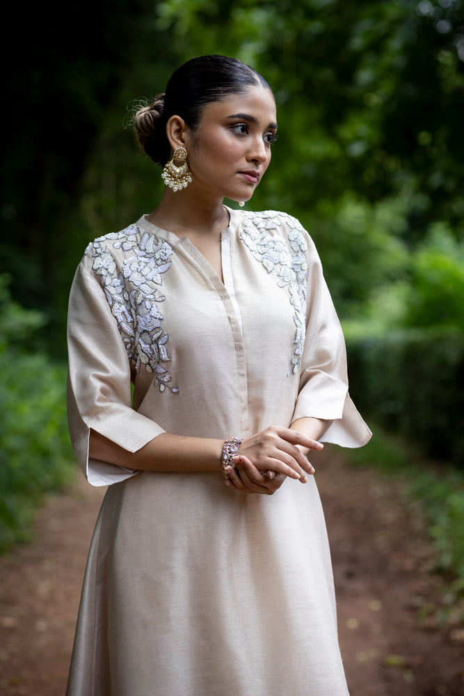Yolk Embroidered Kurta