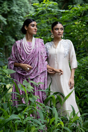 Yolk Embroidered Kurta